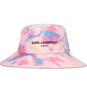 Karl Lagerfeld Pink Tie-Dye Bucket Hat